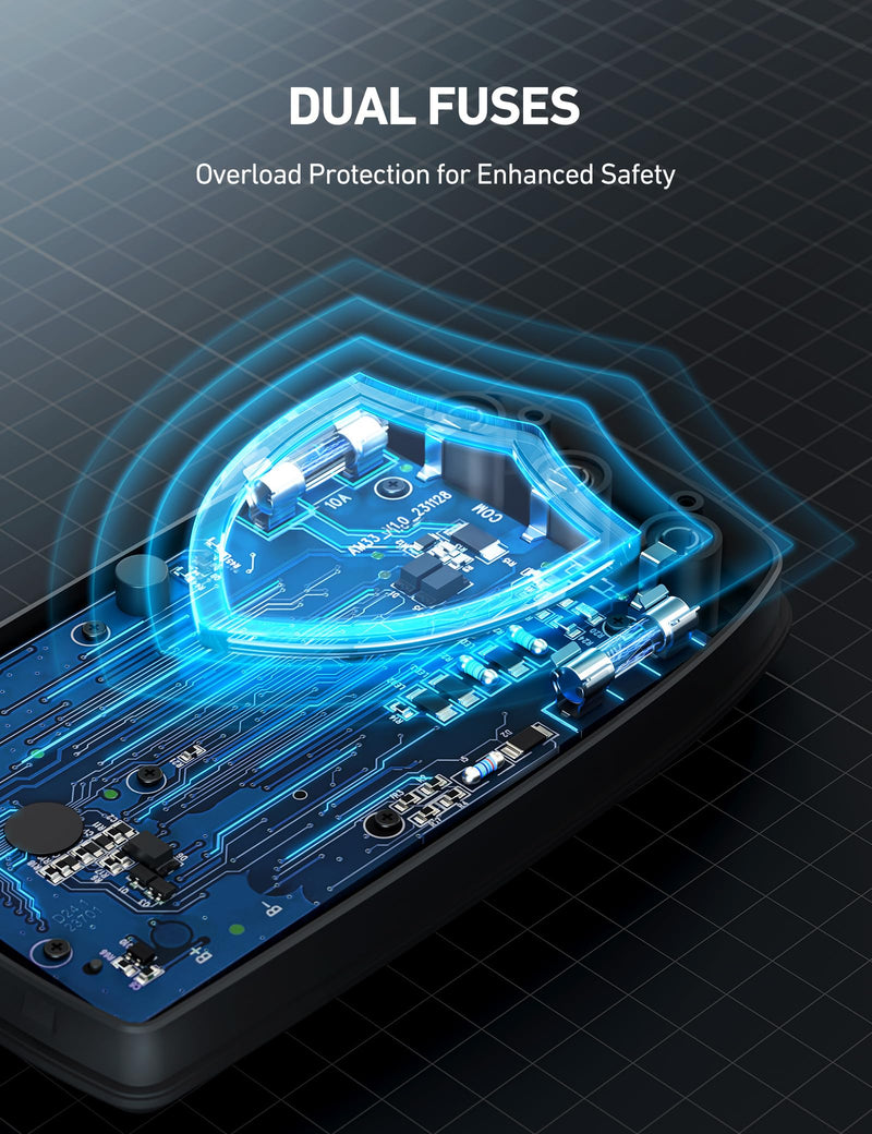 [Australia - AusPower] - AstroAI Digital Multimeter Tester 2000 Counts with DC AC Voltmeter and Ohm Volt Amp Meter; Measures Voltage, Current, Resistance, Continuity and Diode (AM33B) 