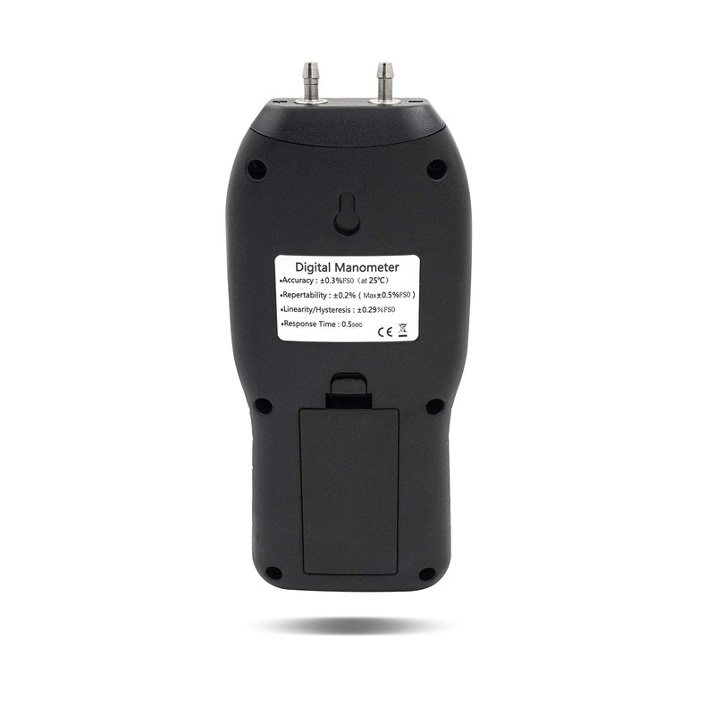 [Australia - AusPower] - AR1890P1, Digital Air Pressure Manometer to Measure Gauge & Differential Pressure ±13.79kPa / ±2 psi / ±55.4 H2O with 304 Stainless Steel Static Tube 5.13" x 2.34" Length 