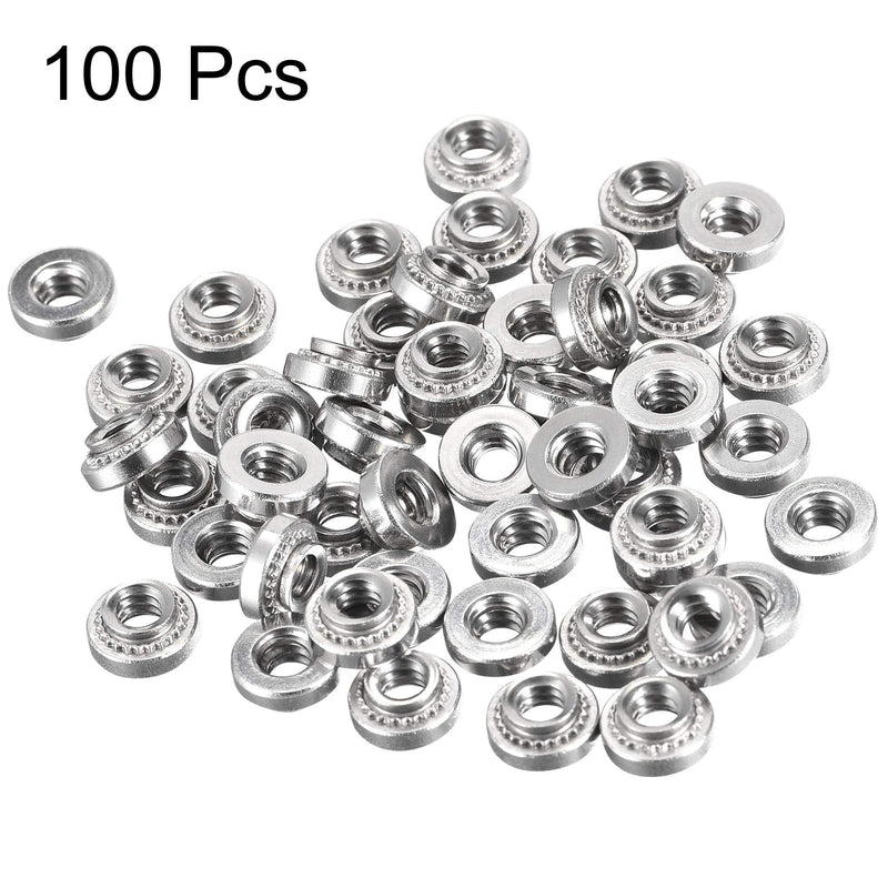 [Australia - AusPower] - uxcell Self -Clinching Nuts,#6-32 x 0.1-Inch Stainless Steel Rivet Nut Round Head Steel Metal Sheet Mounting Hardware Fastener 100pcs #6-32x2.54mm 