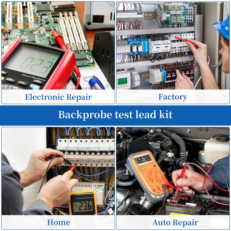 [Australia - AusPower] - 27-Piece，Multimeter Leads，Multimeter Test Leads Probes kit，Test Tweezers with，Alligator Clips with Wires，Volt Meter Leads Test Probes，Test Lead Kit 