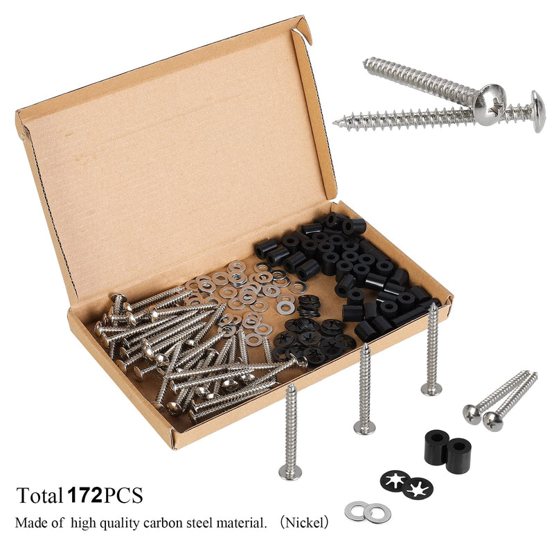 [Australia - AusPower] - 43 Set (172Pcs) Pegboard Mounting spacers and screws Kit, Peg Boards Installation Hardware Accessories. Include Sturdy Screws, Spacers,Washers and Lock Clips for 1/8 Inch and 1/4 Inch Pegboard 