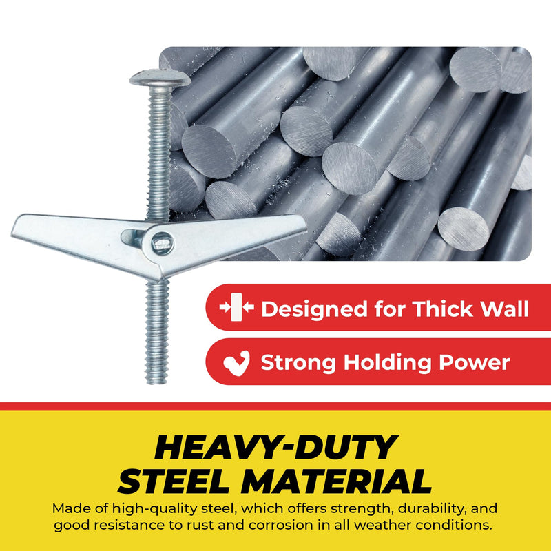 [Australia - AusPower] - QUALIHOME Spring Toggle Bolt Anchors - Heavy Duty Wall Anchors for Hanging Items w/Hollow Walls & More - Stainless Steel Hollow Wall Anchor for Frames, Shelves, Mirrors & More, 20 Pack (3/16" x 2") 3/16" x 2" 