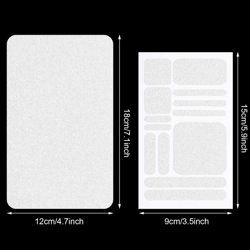 Zonon 8 Pieces Cell Phone Grip Tapes Stickers Anti-Slip Grip Rubberized Decal Adhesive Traction Hold Decal Adhesives Anti-Slip Textured Tape for Phones Tablet Computer Gaming Cases(Clear) Clear