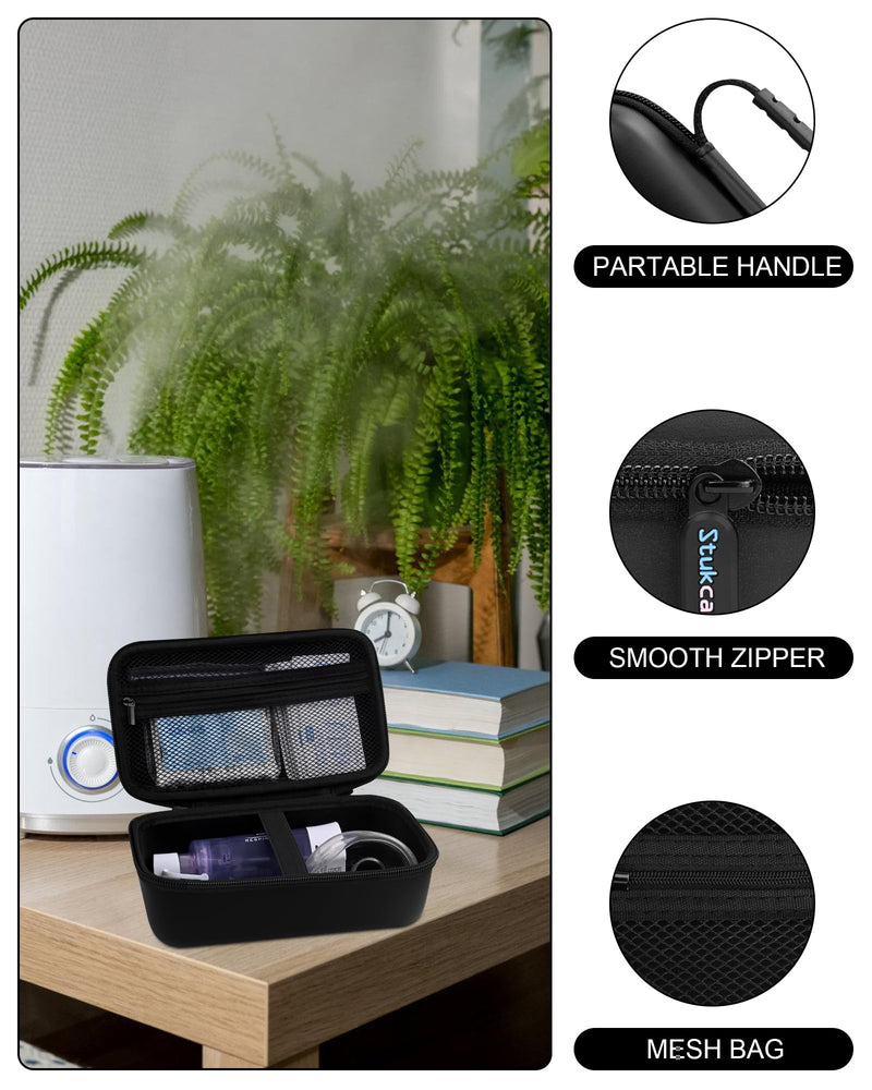 Asthma Inhaler Case Portable Nebulizer and Spacer Storage for Kids and Adults - Travel Carrying Case for Masks, Inhaler Holder (BLACK) BLACK