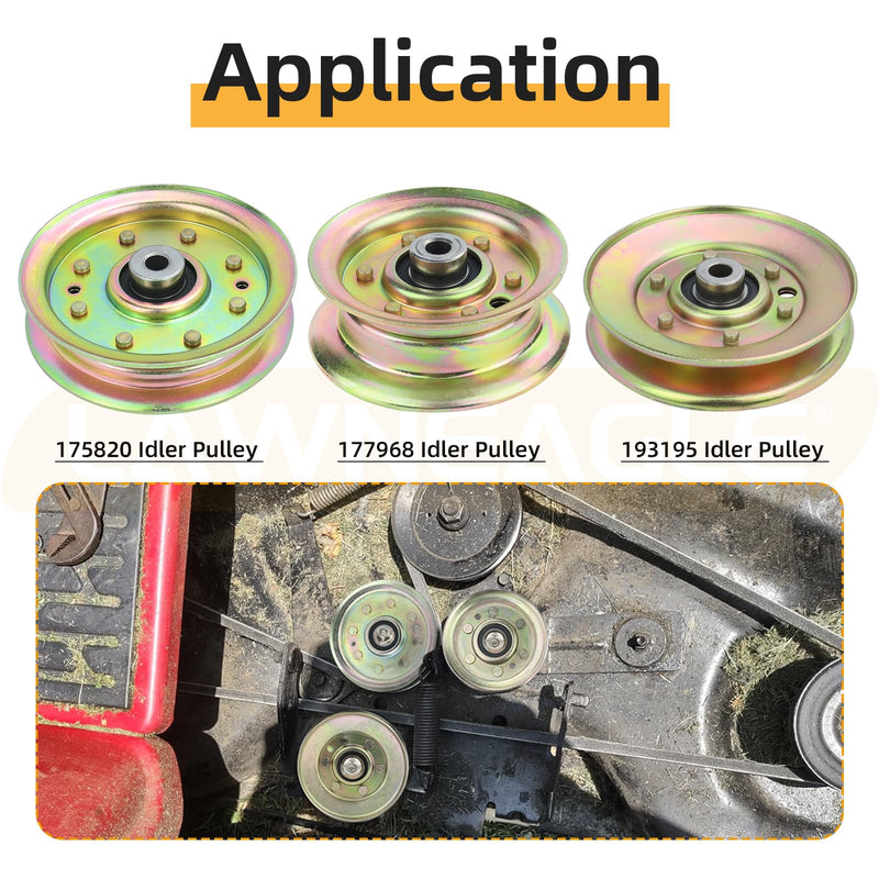 [Australia - AusPower] - 532177968 Idler Pulley with 596481401 Pulley 532193195 Pulley Replaces 177968 Pulley 193197 Husqvarna 532193197 Husqvarna 532175820 175820 Pulley Craftsman Idler Pulley 175820 