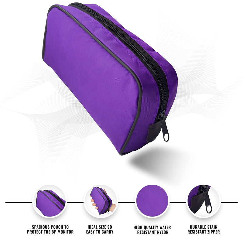 [Australia - AusPower] - ASA TECHMED Nurse Essentials Starter Kit with Handheld Travel Case | 3 Part Kit includes Adult Aneroid Sphygmomanometer Blood Pressure Monitor, Stethoscope, Mini Diagnostic Otoscope (Purple) Purple 