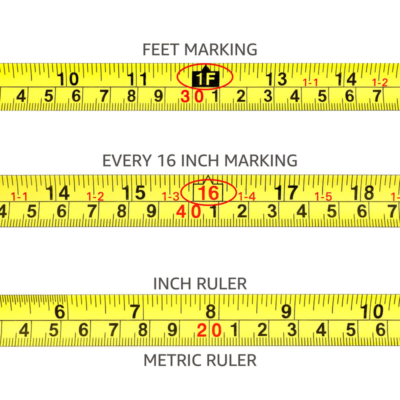 Amazon Basics 16ft Pink Tape Measure 5 m