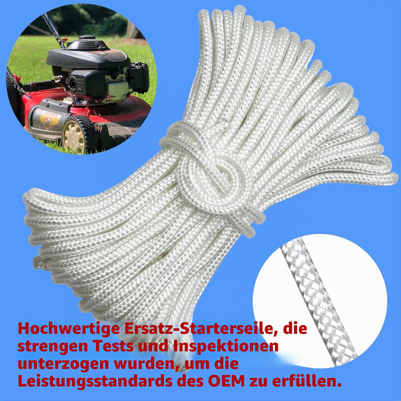 10 Meters 6.0mm Pull Starter Gas Engine White Pull Rope for Gas Engine Starter Rope Hardware Parts 1 Pcs
