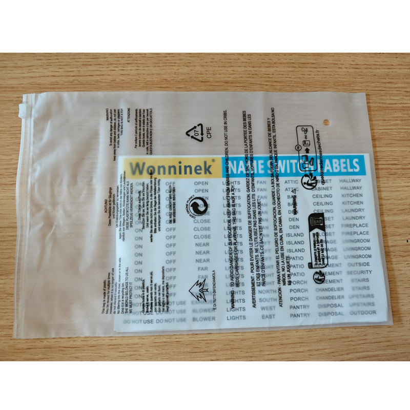 Light Switch Labels 600PCS, Transparent Switch Identifier Stickers, Waterproof Switch Stickers for Home Office Kitchen Bathroom Identification & Organization
