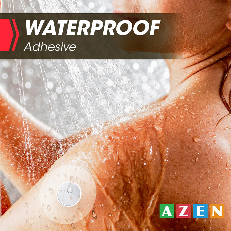 AZEN 100 Pack Freestyle Sensor Covers for Libre 3, Waterproof Adhesive Patches, Adhesive Patches Waterproof, Waterproof Adhesive Transparent Tape