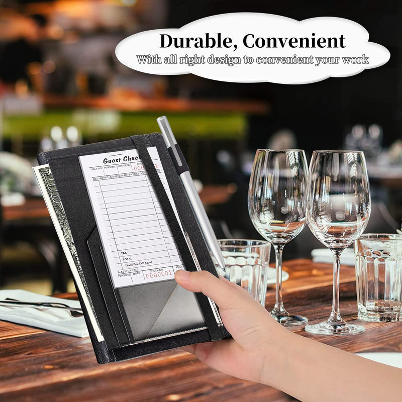 [Australia - AusPower] - Server Books 2nd Gen, 5x9 Waitress Book Server Wallet with Expandable/Zipper Pockets, Cute Serving Book Server Note Pads Holder Restaurant Guest Check Presenter, Butterfly and Mushroom Butterflies and Mushroom 9 Inches Tall 