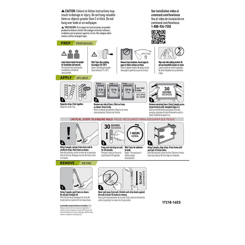 Command Picture Hanging Strips Variety Pack, Damage Free Hanging Picture Hangers, No Tools Wall for Living Spaces, White, 2 Medium Pairs, 6 Pairs and 8 Extra Large Pairs