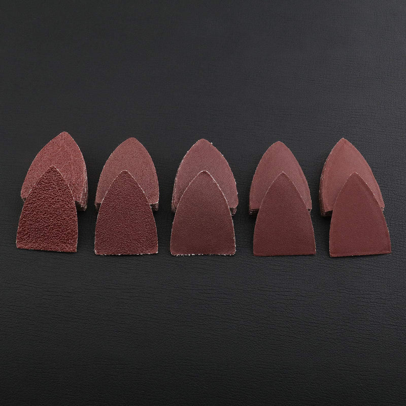The Lord of the Tools Pack of 52 Oscillating Multi-Tool Finger Sanding Pads Accessory Kit 52 x 37 x 7 mm Triangular Finger Sanding Pads & Sandpaper Universal Interface