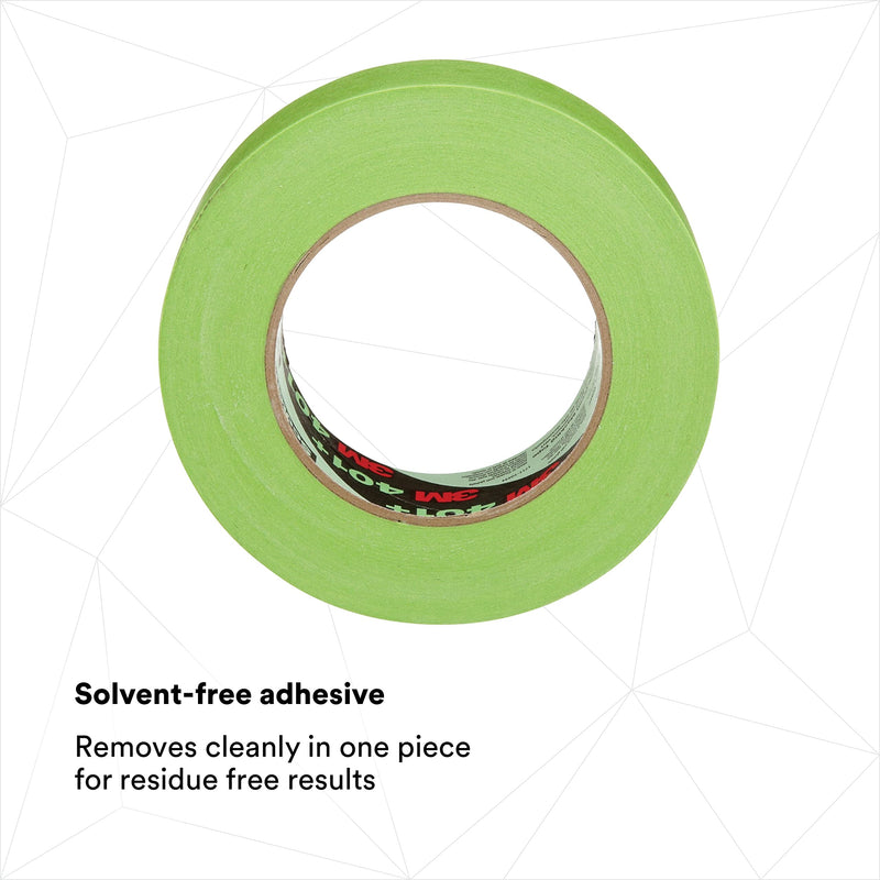 3M 401+ 2" x 60yd High Performance Masking Tape - 2" x 60 Yards Roll, Crepe Paper, Green 60.0 Yards 2.0 Inches 1