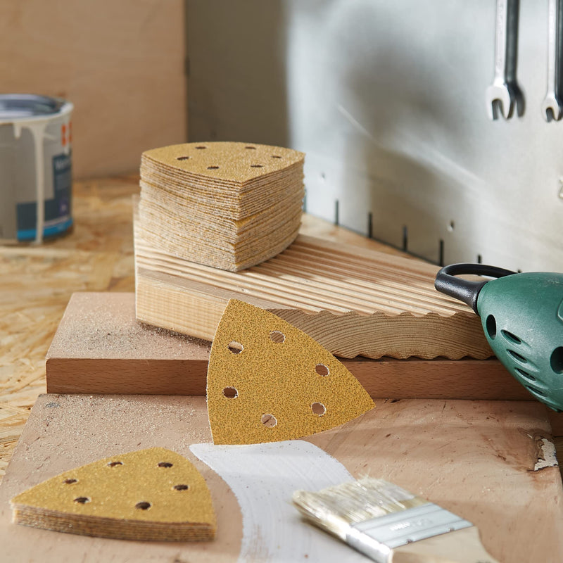 [Australia - AusPower] - Bosch 50 x Expert C470 Sanding Sheets (for Paint on Wood, Hardwood, Diameter 93 x 93 mm, Grit 40, Professional Accessories Delta Sander) Körnung 40 Pack of 50 