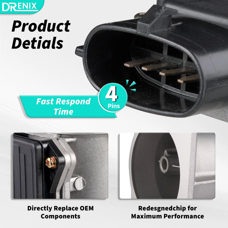 [Australia - AusPower] - Mass Air Flow Sensor Meter Assembly fit For-Ford F150 F250 F350 E150 E250 E350 Bronco Econoline 4.9L 5.0L 5.8L F5UZ12B579AARM SK2451154 869519 