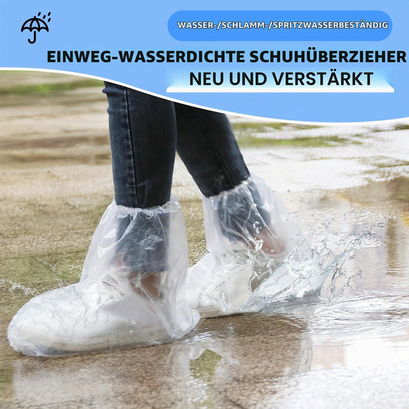 20 Pairs of Shoe Covers, Waterproof, Disposable, Transparent Rain Shoe Covers with Elastic Band, Shoe Covers for Men and Women, Shoe Covers Rain, Disposable Shoe Protection Overshoes for Outdoor Camping