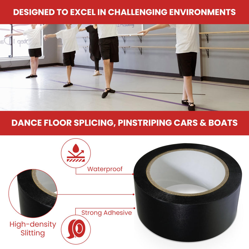 GGR Supplies T.R.U. CVT-536 Clear Vinyl Pinstriping Dance Floor Tape: 3 in. Wide x 36 yds. Several Colors 3 in. x 36 yds.