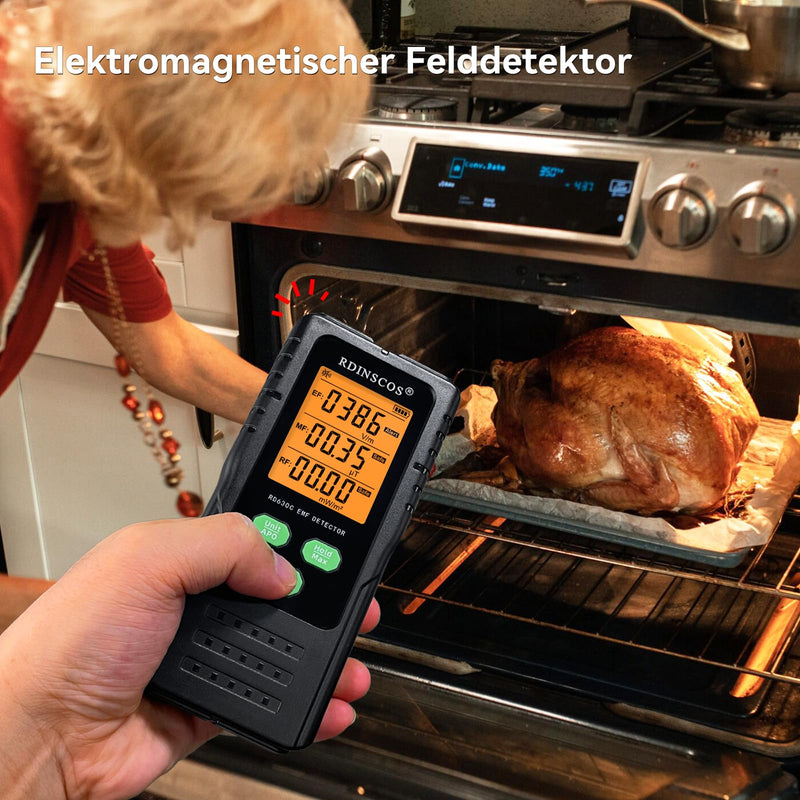 [Australia - AusPower] - (RD630C) EMF Metre Radiation Detector Digital Electromagnetic Fields Handheld EF/MF/RF Electromagnetic Radiation Metre with LCD EMF Inspections RD630C Color 