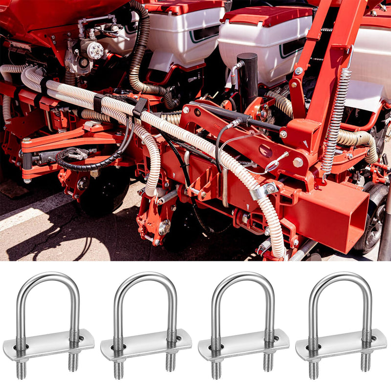 [Australia - AusPower] - 6 Pack Round U-Bolts, Stainless Steel U-Bolts with Frame Plates and Nuts, 1"/25mm Inner Width 2.75"/70mm Length, U Shaped Bolt for Automobiles Trailer, Ski Boat, Sailboat(Round, 1"/25mm) Round, 1"/25mm 