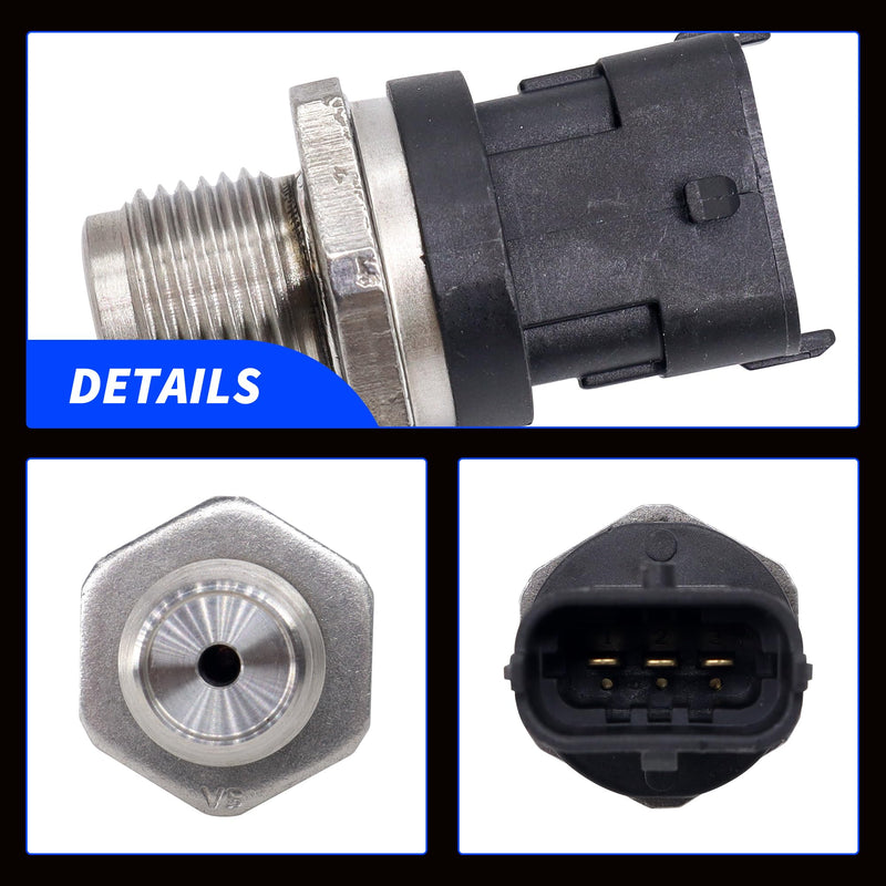 [Australia - AusPower] - Fuel Rail Pressure Sensor Compatible with Dodge Ram 2500 3500 2003 2004 2005 2006 2007 Truck Cummins Diesel L6 5.9L 2003-2006# 0281006425 0281002851 5093112AA 05093112AA 904-309 3949988 SU3355 