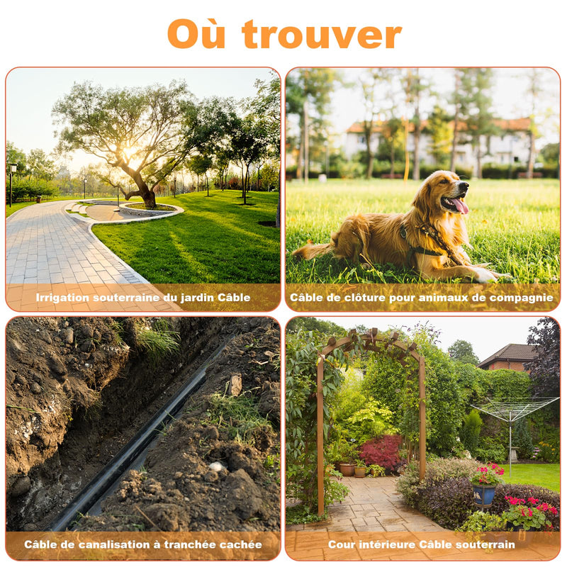 [Australia - AusPower] - VXSCAN F04 Underground Cable Locator, Cable Tester with Earphones, Non-Destructive Underground Wires for Finding Wires and Irrigation Wires of Animal Fences 