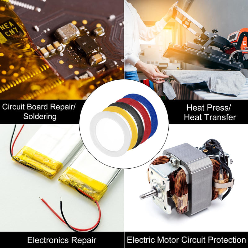 uxcell 1 Rolls Yellow 1.02 Inch x 72 Yards Polyester Film Electrical Tape PET Tape High Temperature Heat Resistant Tape for Transformer Motor Wire 5S Positioning Logo,26mm x 66m