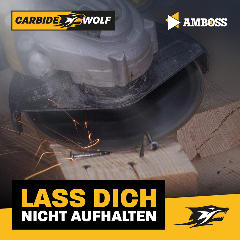 [Australia - AusPower] - Anvil Carbide Wolf Diameter 125 mm - Multi Carbide Cutting Disc for Angle Grinder (Flex, Bosch uva) - Wood (with Nails), Plastic, Plastic, Plaster, Wood Cutting Disc, Universal Saw Blade, Speedcutter 
