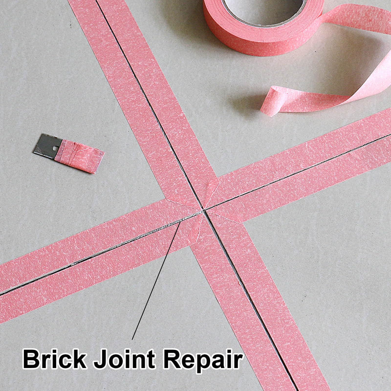 BOMEI PACK 6 Pack Pink Painters Tape, 0.94" x 30yds, Premium Painting Masking Tape, Clean Release Paper Tape for Home and Office