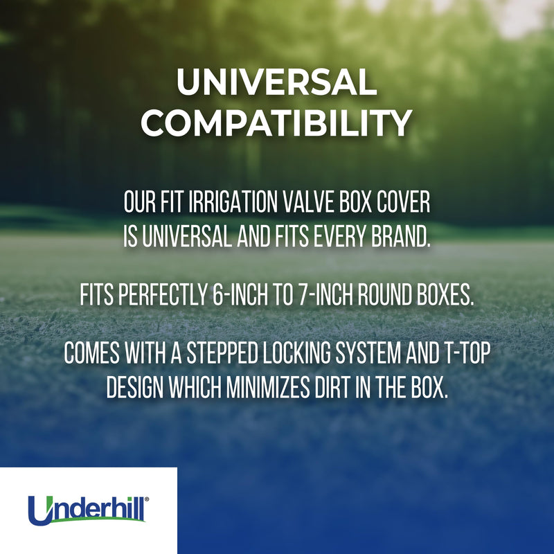 [Australia - AusPower] - Underhill Sprinkler Valve Round Box Lid, VersaLid 6 Inch to 7 Inch Universal Cover for Automatic Irrigation System, Green, VL-6 Green - 1 Pack 