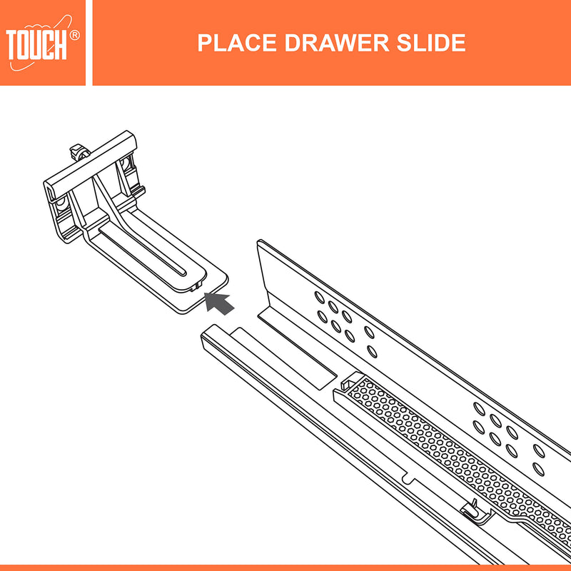 [Australia - AusPower] - TOUCH Rear Mounting (5 Pairs, 10 Pcs) for Undermount Soft-Close Drawer Slides Socket, Drawer Track Back Mount Brackets for Face Frame Cabinets Drawer Gildes Rear Mount 5.0 