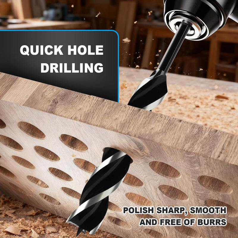1-1/5" x 24" Auger Drill Bit with SDS Plus Shank for Wood,Tri Flute Ship Auger Long Drill Bit for Soft and Hard Wood,Tree Stump,Plastic,Drywall and Composite Materials 1-1/5"x24"
