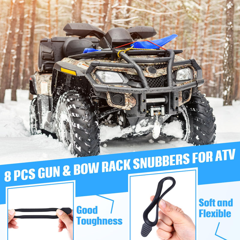 [Australia - AusPower] - 8 Pcs Rubber Snubbers Straps for ATV Gun & Bow Rack Gun Holders Snubbers for ATV Replacement Straps Bow Tool Snubbers Straps for Bow Tool Replace 