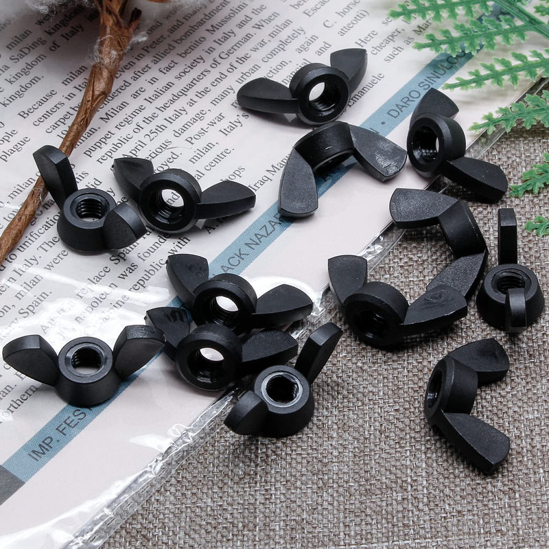 [Australia - AusPower] - 30Pcs M6 Wing Nuts Nylon Butterfly Nut Hand Twist Fasteners Hardware Parts (5/16 Inch) 