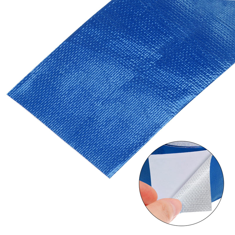 HARFINGTON Tarpaulin Repair Tape, 3.15" x14.6ft Waterproof Rip Stop Patch and Tent Repair Tape for Tear Resistant Tent Greenhouse, Blue