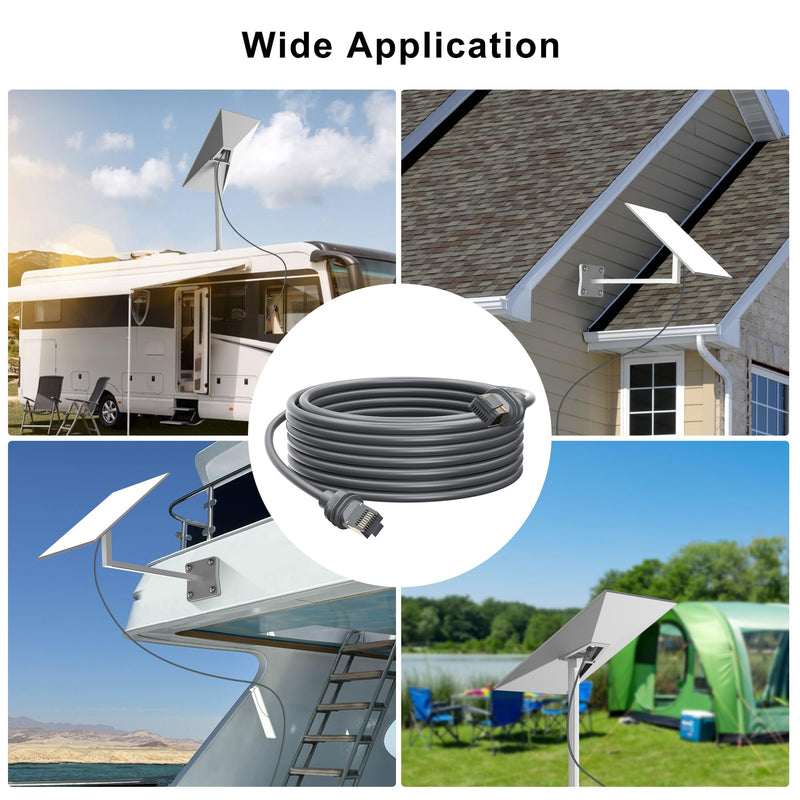Starlink Gen 3 20FT/6M Short Ethernet Cable, Waterproof Outdoor Extension for Starlink Mini