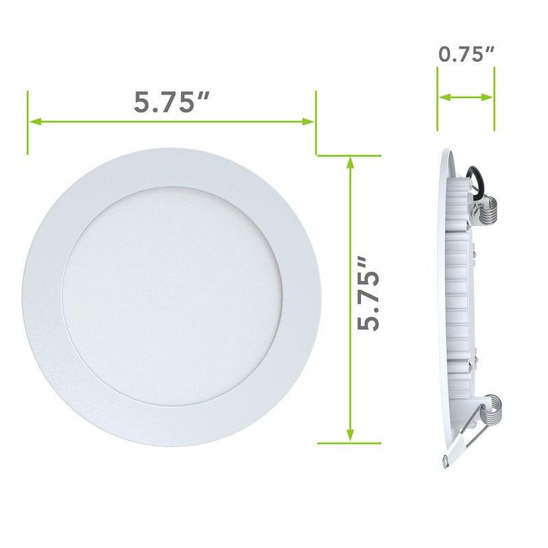 5 Pack Leisure LED RV Boat Recessed Ceiling Light 720 Lumen Super Slim LED Panel Light DC 12V 5.75" 9W Full Aluminum Downlights (Natural White) Natural White