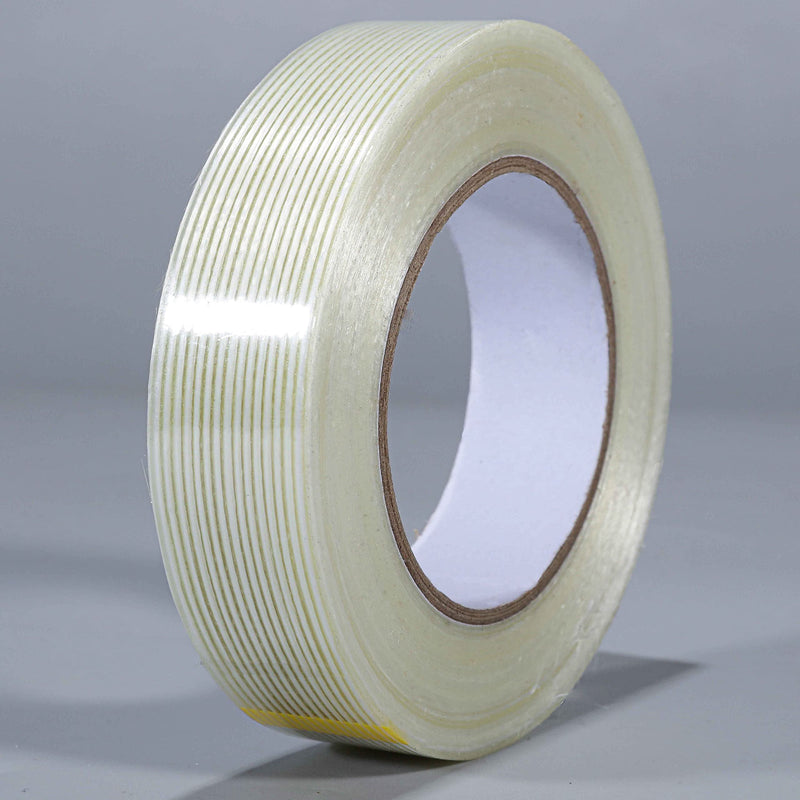 [Australia - AusPower] - Valley'sYuMiao 3 Pack, 1in×60yds,Mono Filament Strapping Tape, 180yds Total, Fiber Reinforced Packing, Heavy Duty Wearproof Tape, 5.5mils 1" × 60 YDS × 3 Rolls, 180Yards?540ft? 