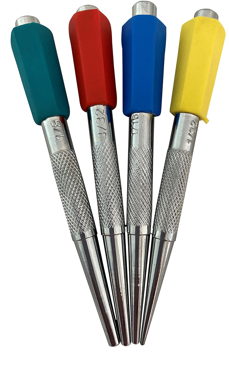 4 Piece Nail Punch Set (0.8mm, 1.6mm, 2.4mm and 3.6mm)