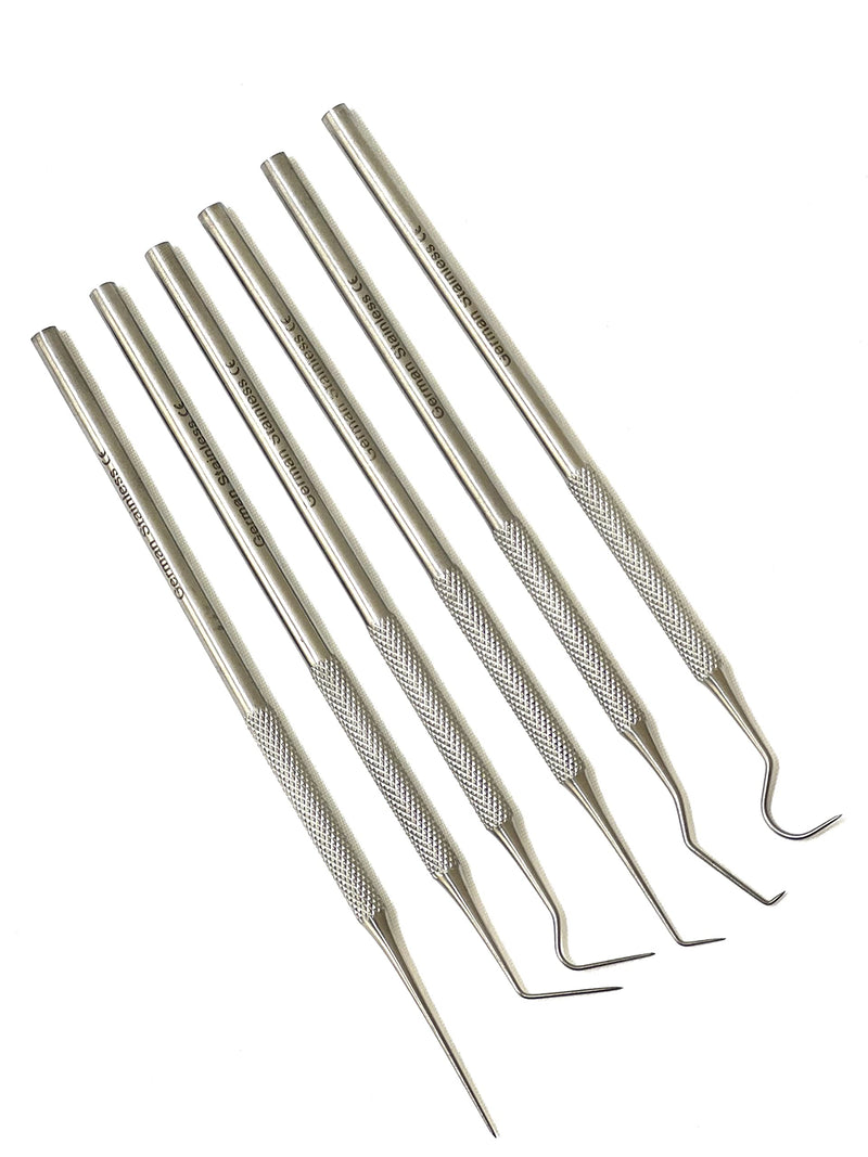 [Australia - AusPower] - Premium German -Set of 6 Stainless Steel Precision Micro Probe Set Combo, 5.5 inch Overall Length 