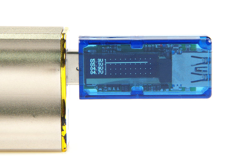 [Australia - AusPower] - USB Digital Power Meter Tester USB 3.0 Integrated Measuring Instrument Voltage 4-24.00V & Current 0-3A & Temperature & Capacity & Energy One Screen Display　Whtie 