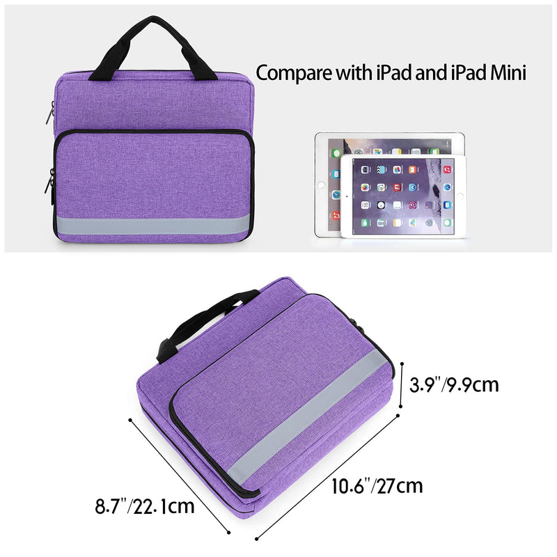 [Australia - AusPower] - Trunab Utility Nurse Case Padded Stethoscope Case, Hold Two Stethoscopes/BP Cuffs and Nurse Accessories, Small Empty First Aid Bag for Nurses, Doctor, Purple (Patent Design) 