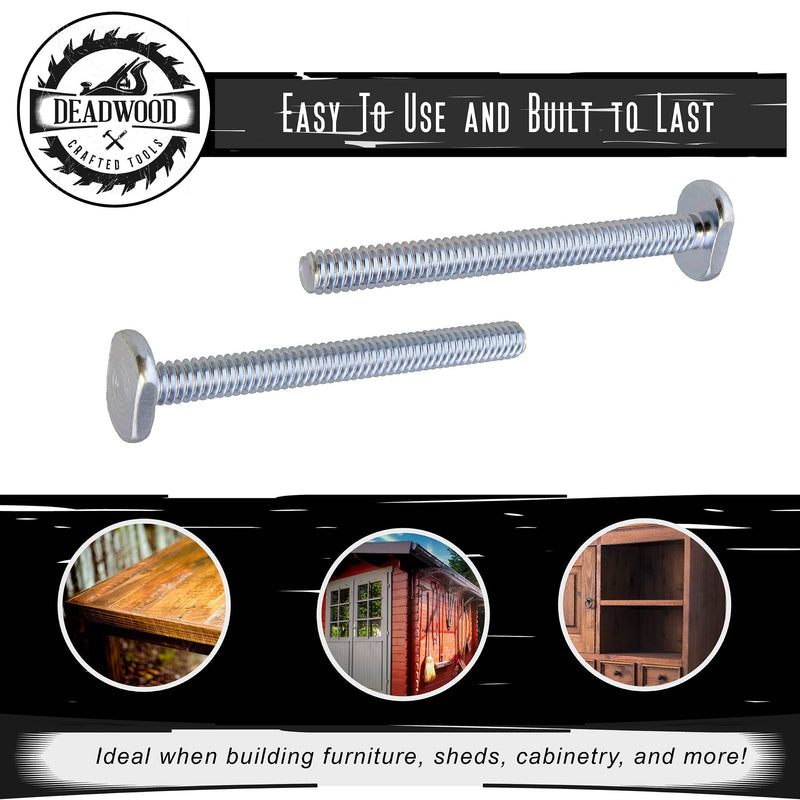 [Australia - AusPower] - DCT Tee Bolt Set – 20 Pack 2-1/2in T Bolts for Woodworking, T Track Bolts Jig Bolts, 1/4in 20 Thread T Bolt 2-1/2 x 1/4 Inch Bolt Shaft 