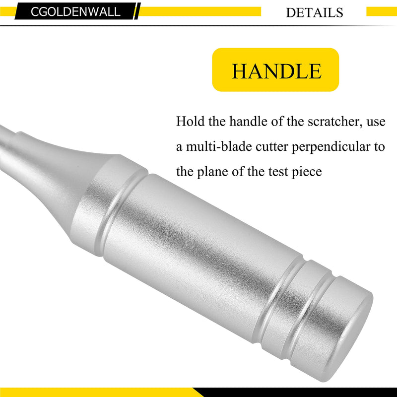 CGOLDENWALL Cross Hatch Adhesion Tester Cross-Cut Tester Kit Multi-Blade Cutter spacing: 1 +0.01mm, 2+0.01mm