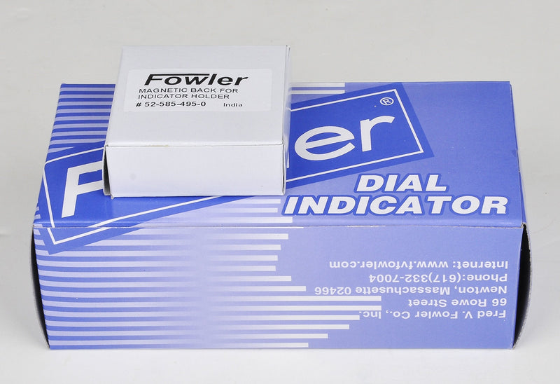 [Australia - AusPower] - Fowler 52-520-485-0 Dial Indicator with Magnetic Back, 1" Travel, White Dial 
