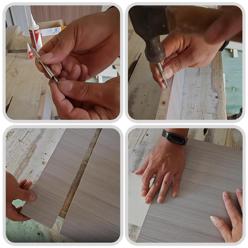 [Australia - AusPower] - 200pcs Double-Head Skirting Thread Seamless Nail, Blind Nails 18+8.5mm (11/16"+5/16"), Invisible Mechanical Connector, Easy Setting Equipped Specific Sleeve Tool (200) 200 