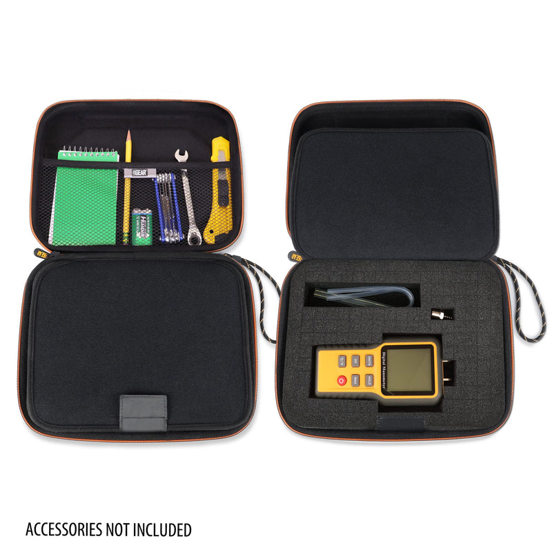 [Australia - AusPower] - USA GEAR Manometer Case - Manometer Gauge Case with Customizable Foam Interior & Durable Exterior Compatible with Fieldpiece Manometer, Leaton Professional Air Pressure Meter & More Digital Manometer 