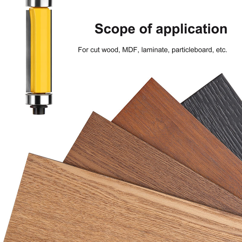 [Australia - AusPower] - 1-1/2 Inch Flush Trim Top and Bottom Bearing Router Bit 1/4-Inch Shank 1/4" Shank 1-1/2" Length 