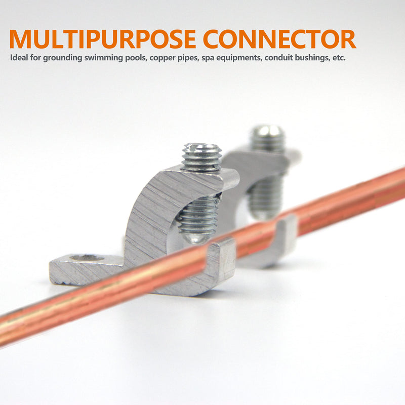 [Australia - AusPower] - ISPINNER 6pcs Aluminum Lay-in Lug, AWG 14-4 Copper Conductor Lay-in Connector for Grounding and Bonding 6 