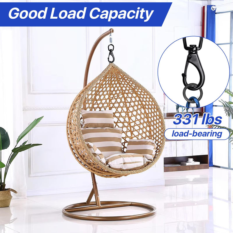 [Australia - AusPower] - 3 PCS Swivel Snap Hooks, 4.65 inch Swivel Hooks, 331 LBS Capacity Heavy Duty Flag Clips, Stainless Steel Swivel Eye Snaps, Swivel Carabiner for Marine Sports Luggages Pets Keychains Flagpole 